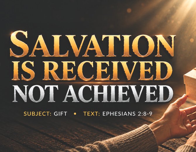Series Messages: Salvation Is Received, Not Achieved
